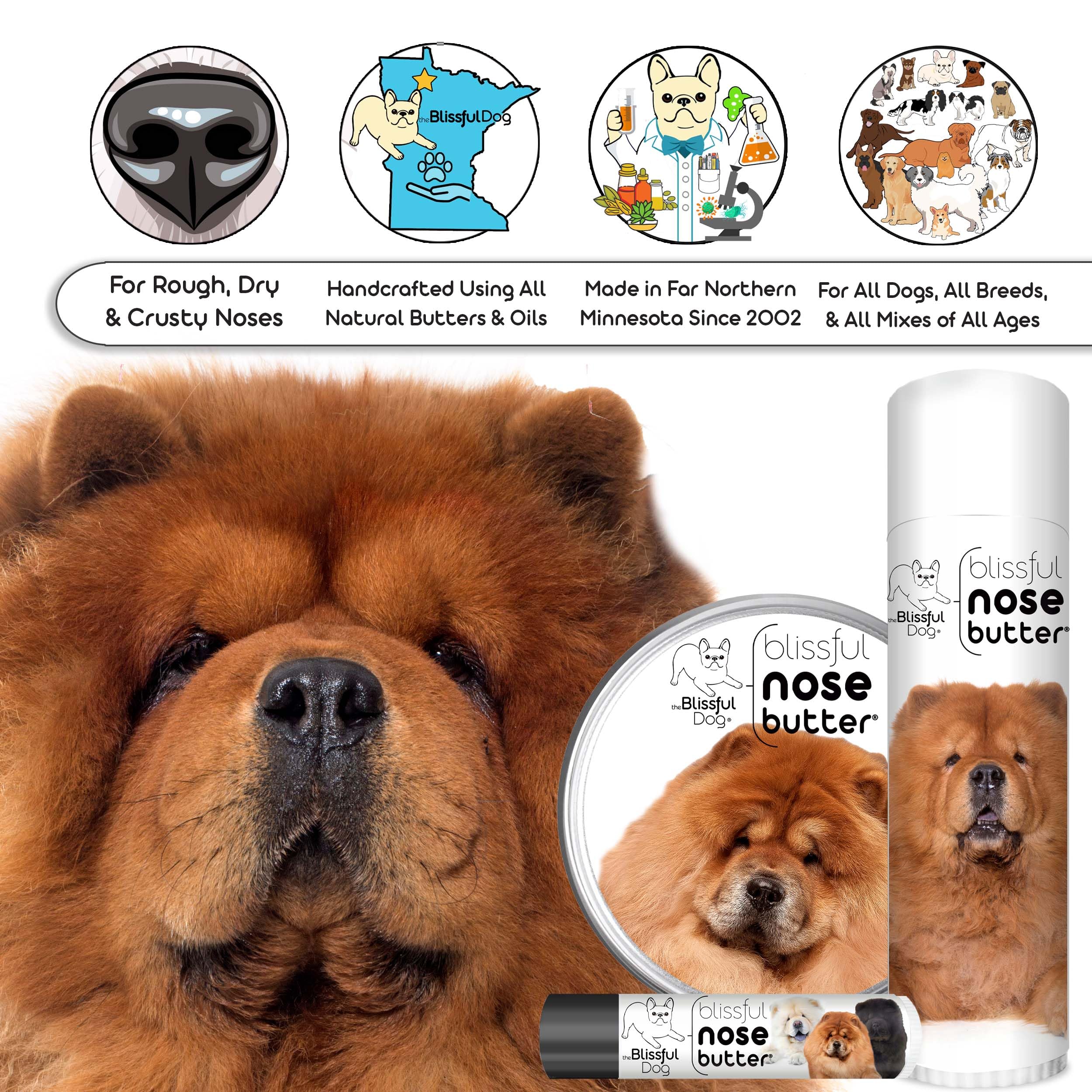 The Blissful Dog Chow Chow Unscented Nose Butter, 16oz